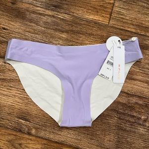 NWT Pilyq Lavender Reversible Bikini Bottoms Full Coverage Small
